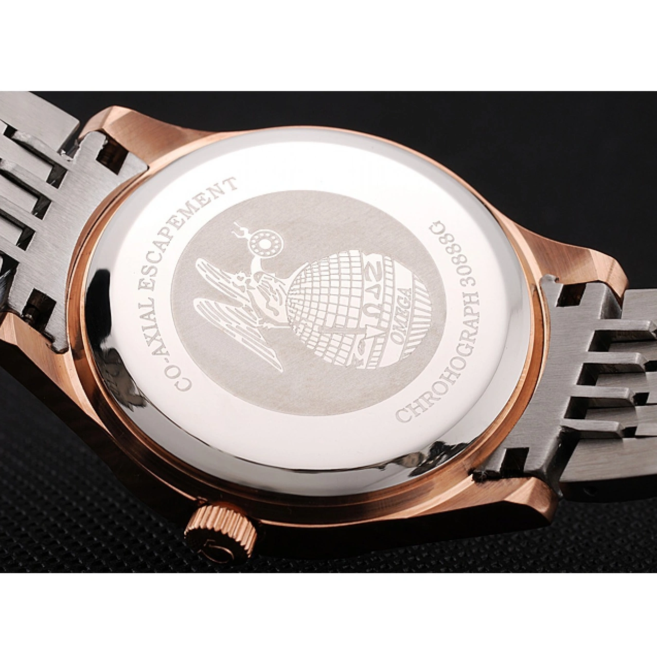 1026 Omega De Ville White Dial Rose Gold Case Two Tone Bracelet 1453781